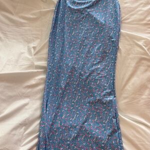 Floral Blue Maxi Dress